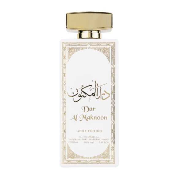 (plu01031) - Parfum Arabesc Dar Al Maknoon White Edition,Wadi Al Khaleej,Unisex 100ml apa de parfum