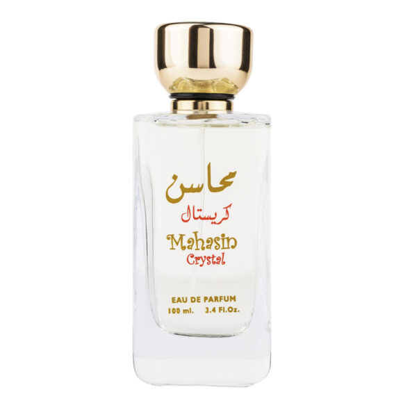(plu00186) - Set Parfum Arăbesc Mahasin Crystal, Lattafa, Damă, Apă de Parfum - 100ml + Deo - 50ml
