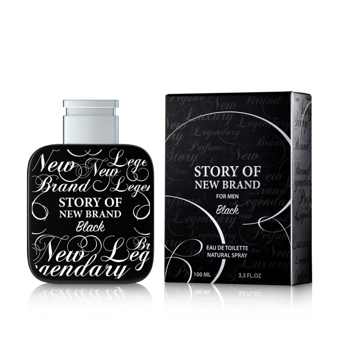 (plu02107) - Parfum STORY OF NEW BRAND BLACK FOR MEN , Barbati, apa de toaleta 100ml