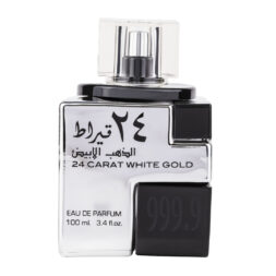(plu00249) - Parfum Arăbesc 24 Carat White Gold, Lattafa, Bărbătesc, Apa de Parfum - 100ml