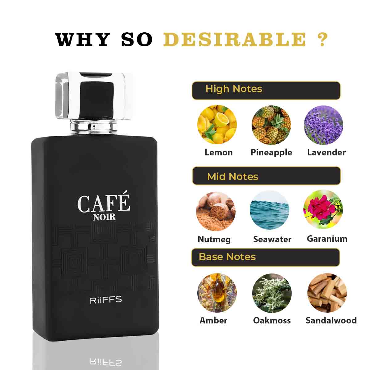 Apa de Parfum Cafe Noir, Riiffs, Barbati - 100ml - 3 | YEO