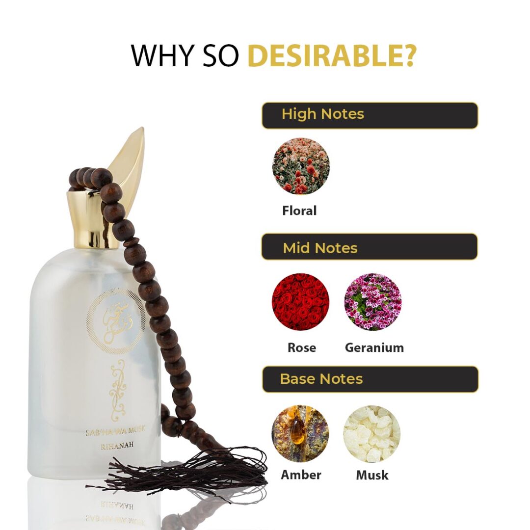 Apa de Parfum Sab\'ha Wa Musk, Rihanah, Femei - 100ml - 2 | YEO