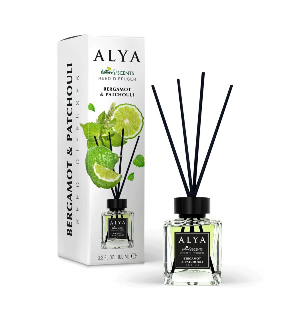Deodorant de Camera Bergamot & Patchouli, Alya, Reed Diffuser - 100ml